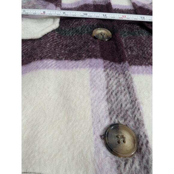 LTX Sportswear Deep Purple Plaid Cropped Wool Blend Jacket Small J2 Cabincore - Picture 7 of 7